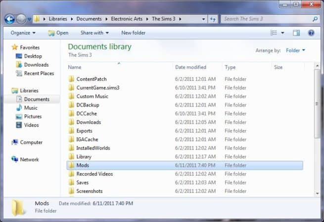 no mods folder sims 3 games4theworld