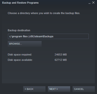 Backup paths
